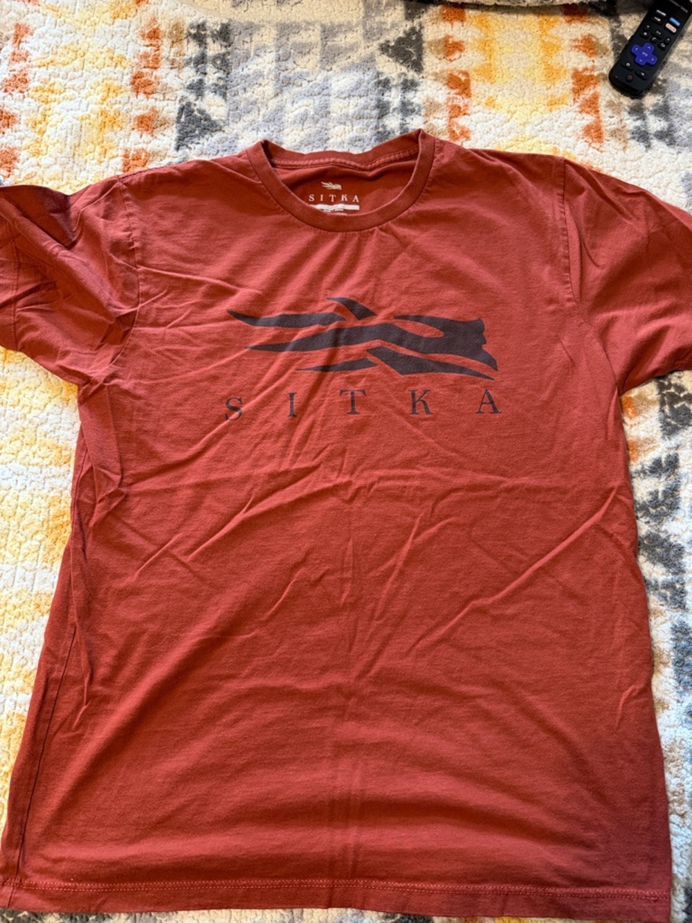 Sitka Men’s Rust Short Sleeve Logo Tee